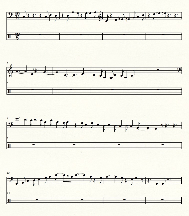Sample sheet music